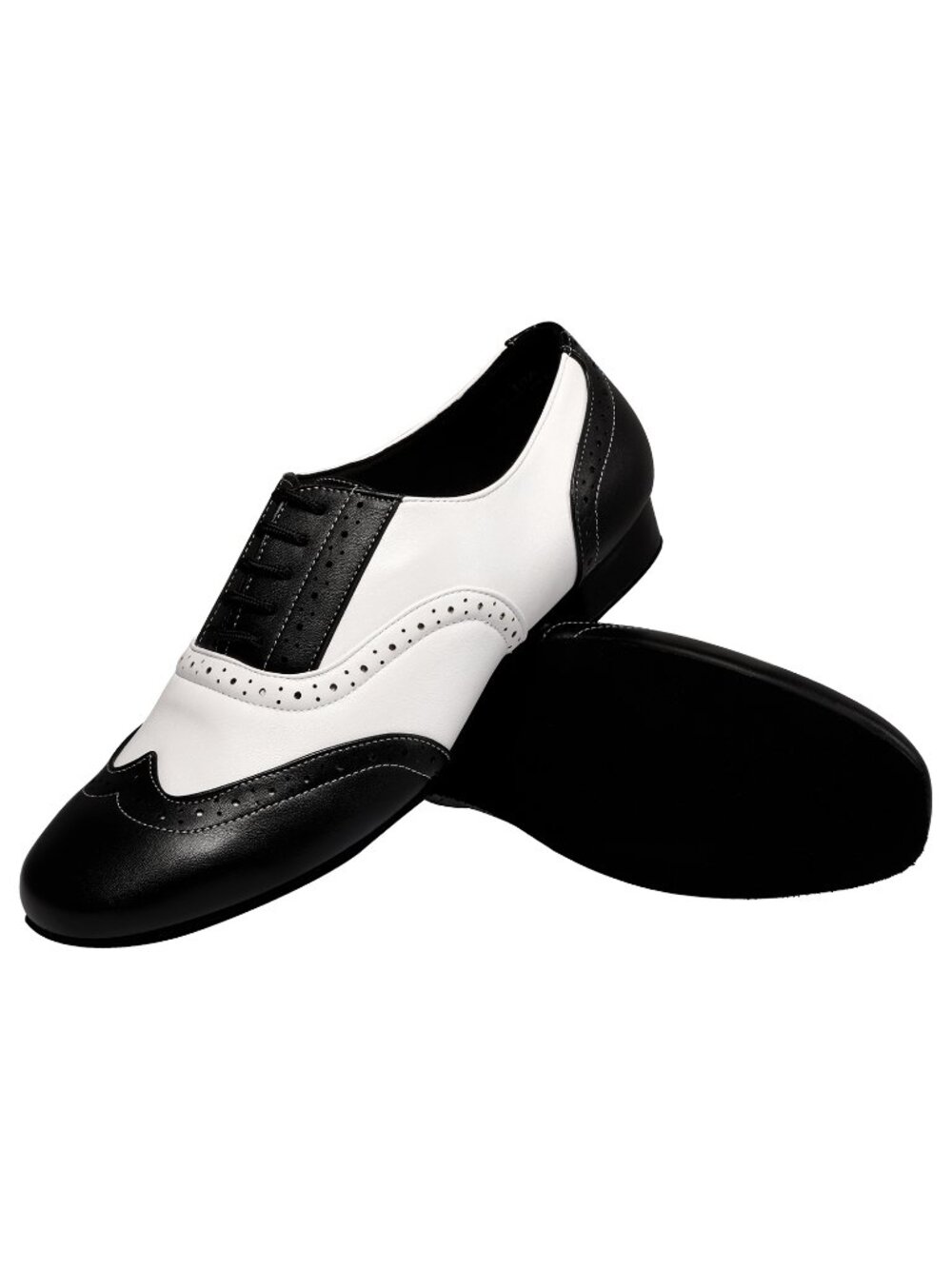Linodes Men's Latin Dance Shoes 1" Heel Leather Sole Ballroom Salsa Tango